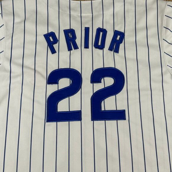 Vintage Chicago Cubs Mark Prior #22 Majestic MLB Baseball Jersey Size Medium Y2k - Picture 4 of 8